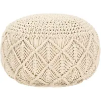 vidaXL Poef macramé handgemaakt 45x30 cm katoen