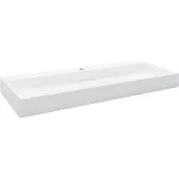 vidaXL Wastafel 120x46x11 cm mineraal gegoten/marmer gegoten wit