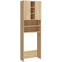 vidaXL Wasmachinekast 64x25,5x190 cm sonoma eikenkleurig