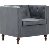 vidaXL Fauteuil stof grijs