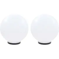 vidaXL LED-bollampen 2 st rond 40 cm PMMA