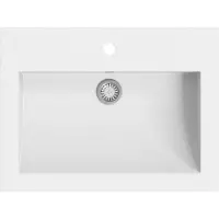 vidaXL Wasbak 600x450x120 mm graniet wit