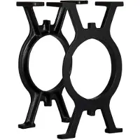 vidaXL Bankpoten 2 st O-frame gietijzer