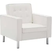 vidaXL Fauteuil Wit 75x70x75 cm Kunstleer