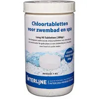 Interline Chloortablet 200gr Long-90 1Kg Wit wit chloor