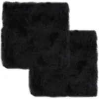 vidaXL Stoelkussens 2 st 40x40 cm echt schapenvacht donkergrijs