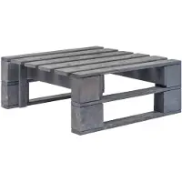 vidaXL Tuinhocker pallet hout grijs