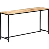 vidaXL Wandtafel 140x35x76 cm massief ruw mangohout
