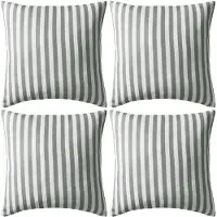 vidaXL Buitenkussens 45x45 cm gestreept grijs 4 st