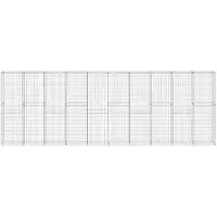 vidaXL Schanskorfmuur met deksels 600x30x200 cm gegalvaniseerd staal