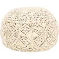 vidaXL Poef macramé handgemaakt 45x30 cm katoen