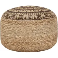 vidaXL Poef handgemaakt 45x30 cm jute bruin