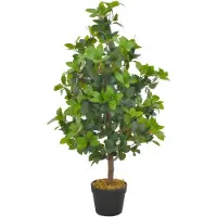 vidaXL Kunstplant met pot laurierboom 90 cm groen