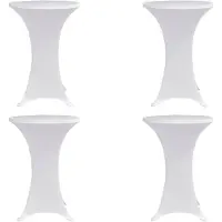 vidaXL Statafelhoes 4 st stretch Ø80 cm wit