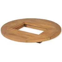 vidaXL Tafelblad voor bierkrat 70 cm teakhout