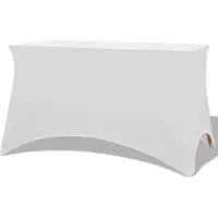 vidaXL Tafelhoes stretch wit 183x76x74 cm 2 st