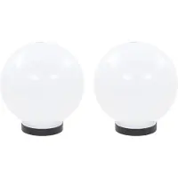 vidaXL LED-tuinverlichting, 2 stuks, bolvormig, 20 cm, PMMA