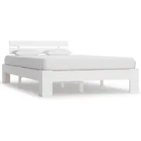 vidaXL Massief houten bed, wit, grenen, 140x200 cm
