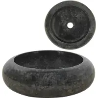 vidaXL - Gootsteen - 40x12 - cm - marmer - zwart
