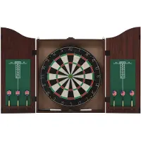 vidaXL Dartbord professioneel met kast en 6 darts sisal