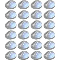 vidaXL Solarwandlampen LED 24 st rond zilverkleurig