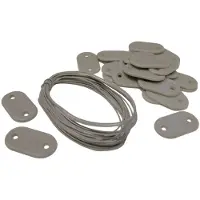 Nature Set de fixation pour canisses et brise-vues gris