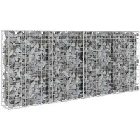 vidaXL Schanskorfmuur met deksels 200x20x85 cm gegalvaniseerd staal