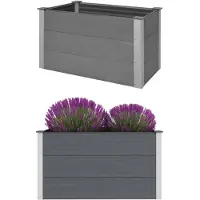 vidaXL Tuinverhoger, WPC, 100 x 50 x 54 cm, grijs