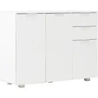 vidaXL Dressoir 107x35x80,5 cm hoogglans wit