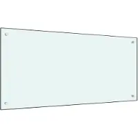 vidaXL Spatscherm keuken 100x50 cm gehard glas melkwit