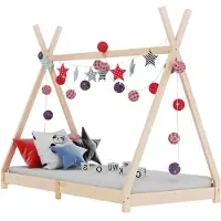 vidaXL Kinderbedframe massief grenenhout 80x160 cm