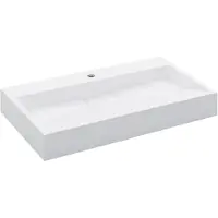 vidaXL Wastafel 80x46x11 cm mineraal gegoten/marmer gegoten wit
