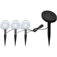vidaXL Solarbollampen 3 st LED met grondankers en zonnepaneel