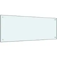 vidaXL Spatscherm keuken 100x40 cm gehard glas melkwit