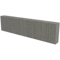 vidaXL Schanskorfmuur met deksels 600x50x150 cm gegalvaniseerd staal