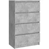 Natur24 Dressoir 60x35x98,5 cm bewerkt hout betongrijs
