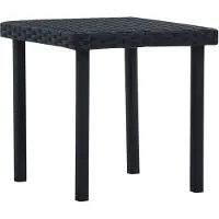 vidaXL Tuin bijzettafel zwart, 40x40x40 cm, polyrotan