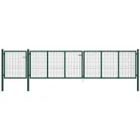 vidaXL Tuinpoort staal 500x100 cm groen