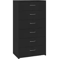 vidaXL Dressoir met 6 lades 50x34x96 cm bewerkt hout zwart