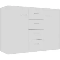 vidaXL Dressoir, wit, 88x30x65 cm, houtvezel