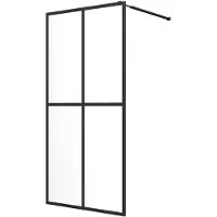 vidaXL Inloopdouchewand 80x195 cm transparant gehard glas