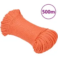 vidaXL Werktouw 3 mm 500 m polypropeen oranje