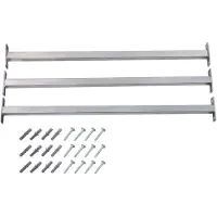 vidaXL Barrièrestangen verstelbaar 3 st 710-1200 mm
