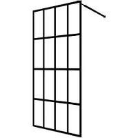 vidaXL Inloopdouchewand 118x190 cm mat gehard glas