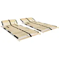vidaXL Lattenbodems 2 st met 28 latten 7 zones 80x200 cm