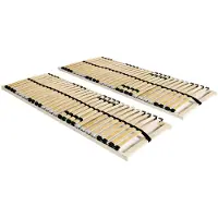 vidaXL Lattenbodems 2 st met 28 latten 7 zones 70x200 cm