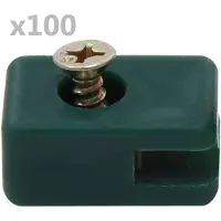 vidaXL Spandraadhouder met schroef 100 sets groen