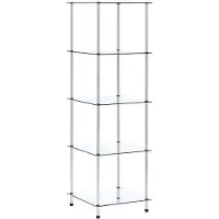 vidaXL Kastje 5-laags 40x40x130 cm gehard glas transparant