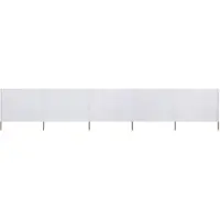 vidaXL Windscherm 5-panelen 600x160 cm stof zandwit