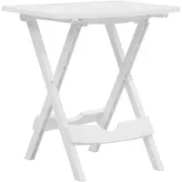 vidaXL Tuintafel, inklapbaar, 44,5 x 38,5 x 50 cm, wit